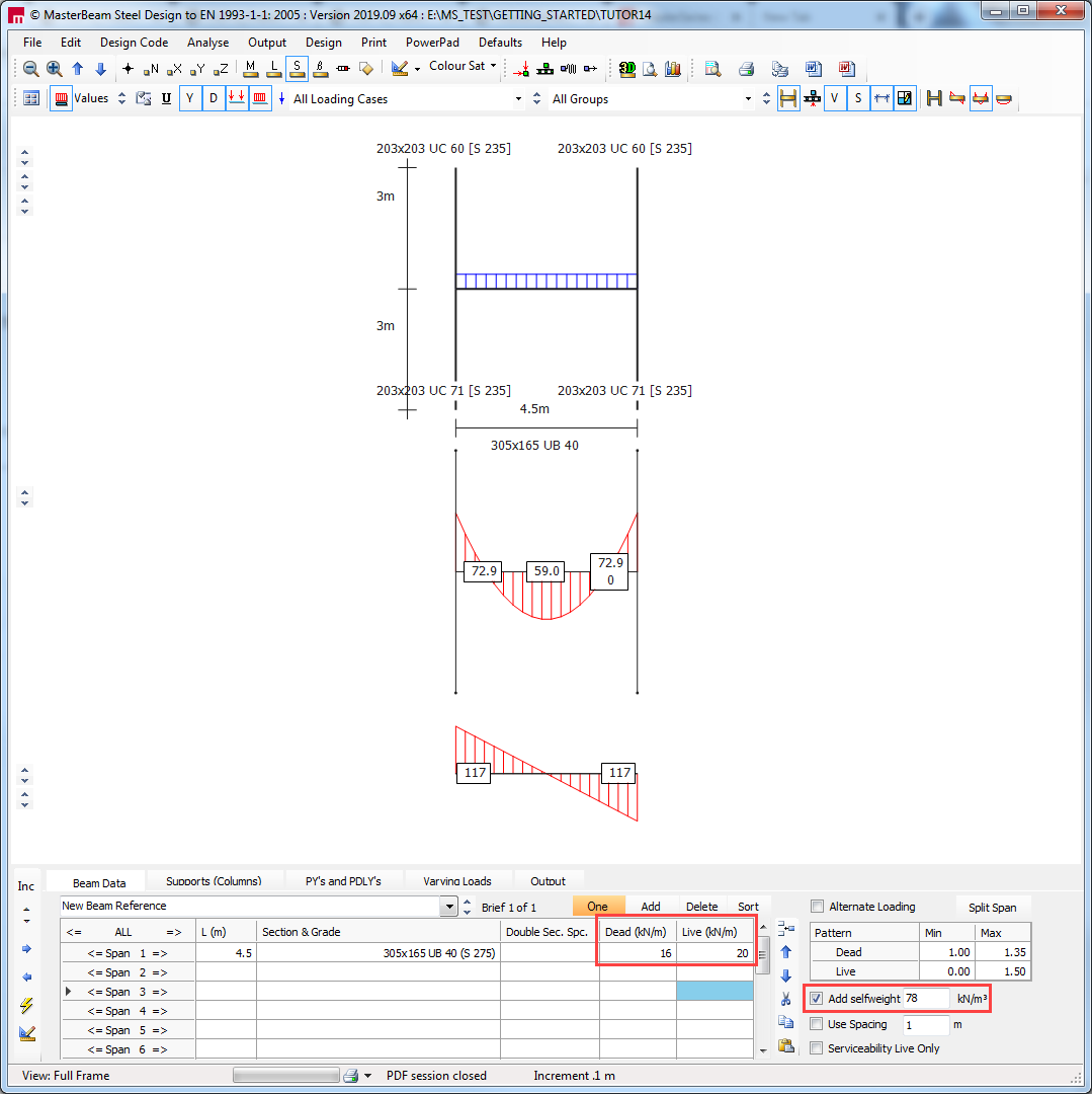 T04-1 Masterbeam Simple Concrete beam | MasterSeries Help