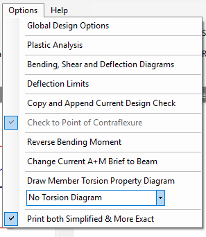 Options | MasterSeries Help