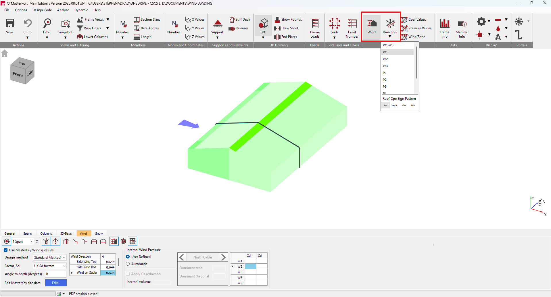 How to Apply Wind Loading in MasterPort | MasterSeries Help