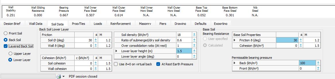 Grouted Cavity Reinforced Domestic Retaining Wall | MasterSeries Help