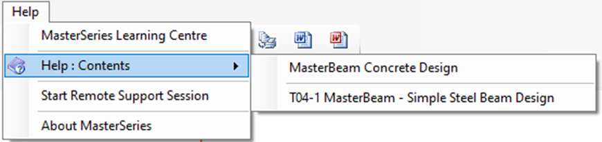 Top Menu | MasterSeries Help
