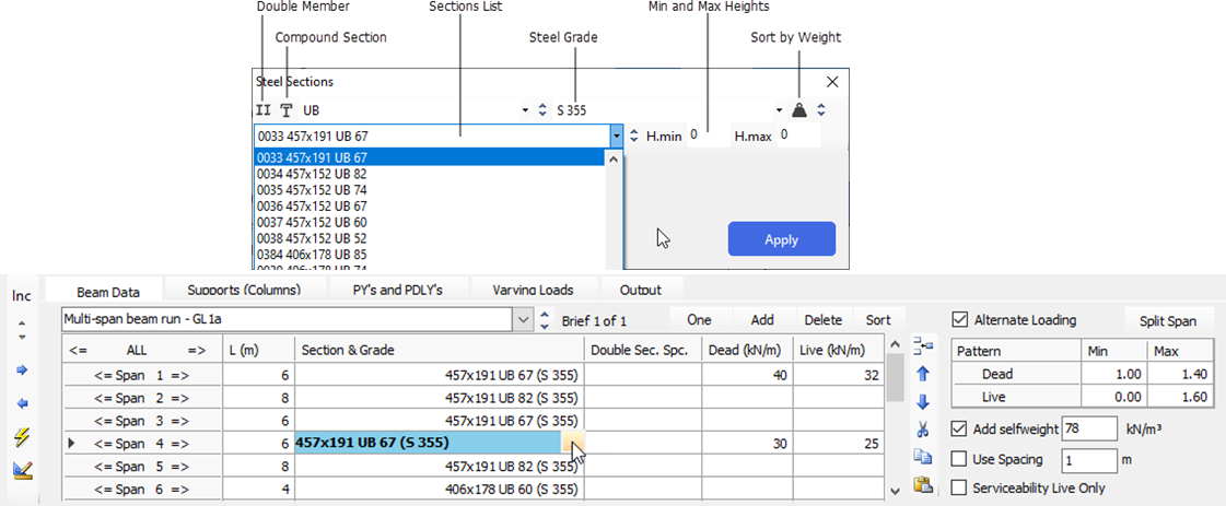 Beam Data | MasterSeries Help