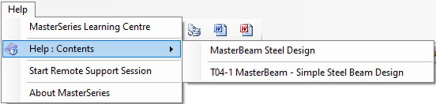 Top Menu | MasterSeries Help