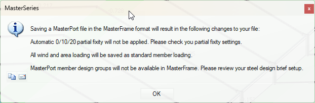 Exporting Your Frame to MasterFrame Format | MasterSeries Help