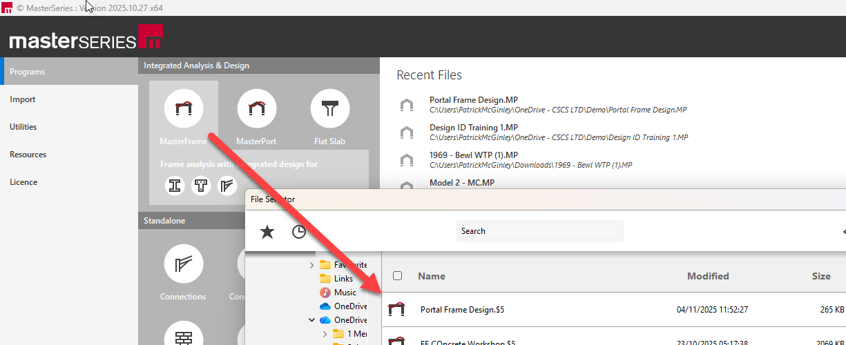 Exporting Your Frame to MasterFrame Format | MasterSeries Help