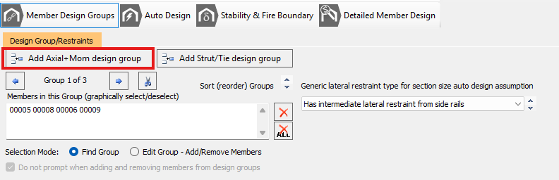Managing Steel Design Groups in MasterPort | MasterSeries Help