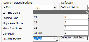 Lateral Torsional Buckling (LTB) Inputs | MasterSeries Help