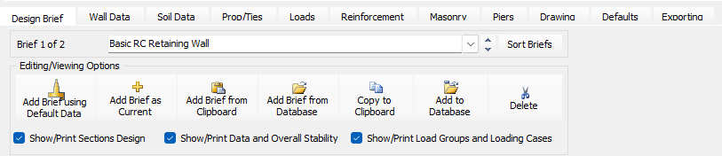 Design Brief Tab | MasterSeries Help