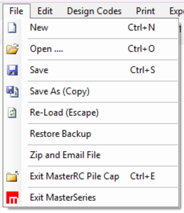 Top Text Menus | MasterSeries Help