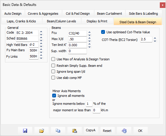 Steel Data and Beam Design | MasterSeries Help