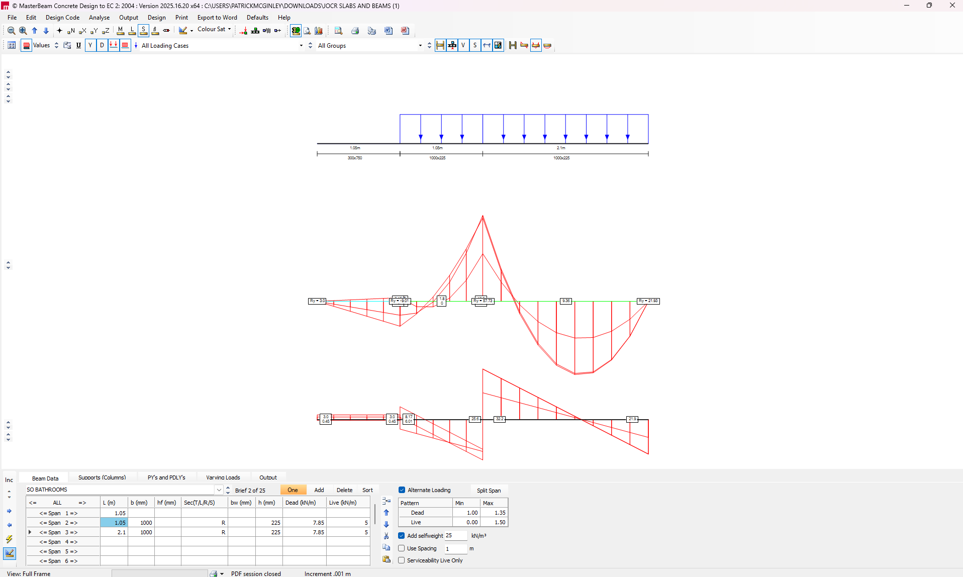 Beam and Frame Analysis | MasterSeries Help