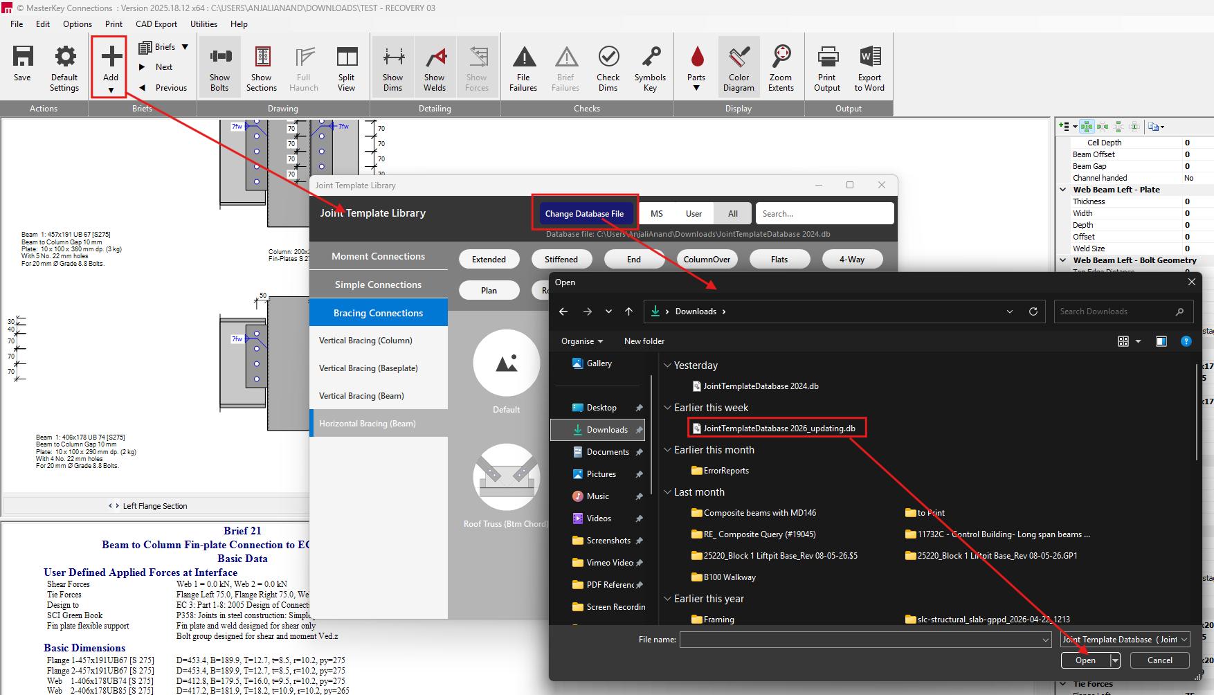 New Joint Template Library Installation | MasterSeries Help